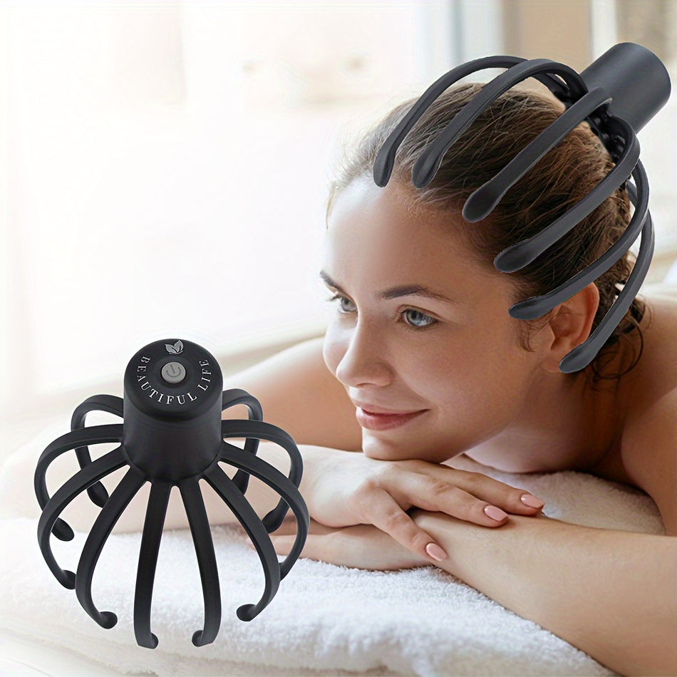 Electric Octopus Claw Scalp Massager - Portable USB Rechargeable Handheld Massager For Head Body Relaxing - Cyprus