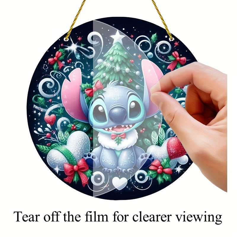 Stitch Christmas 2D Acrylic Painting Hanging Decoration - Cyprus