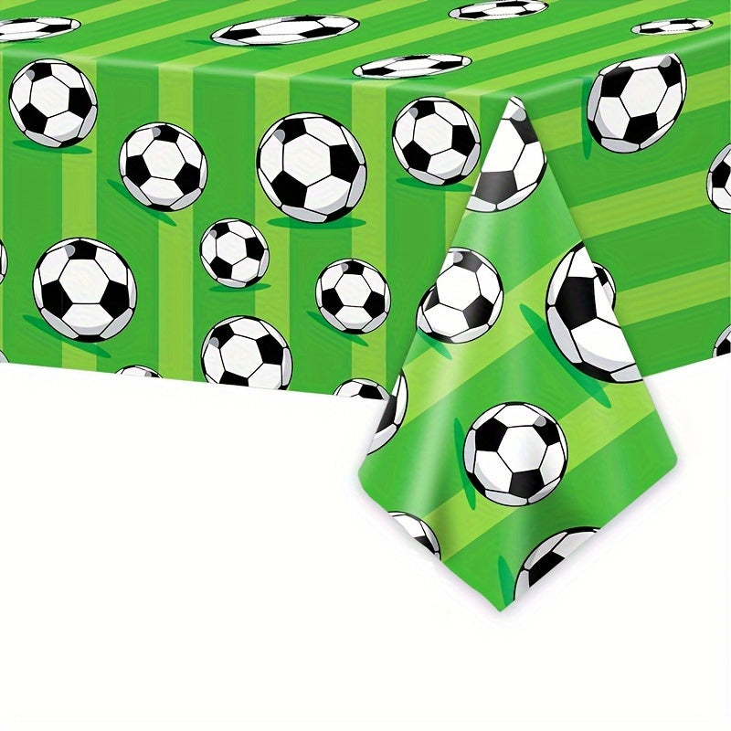 Green Soccer Party Tablecloth - Soccer Theme Birthday Table Cover Decoration - Football Sports Game Theme Party Decoration - Cyprus