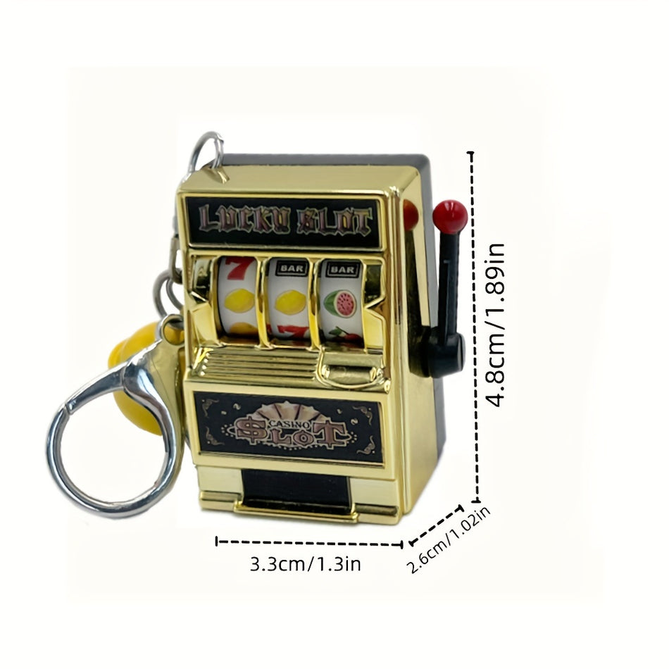 Mini Spin Slot Machine Keychain Toy - Cyprus