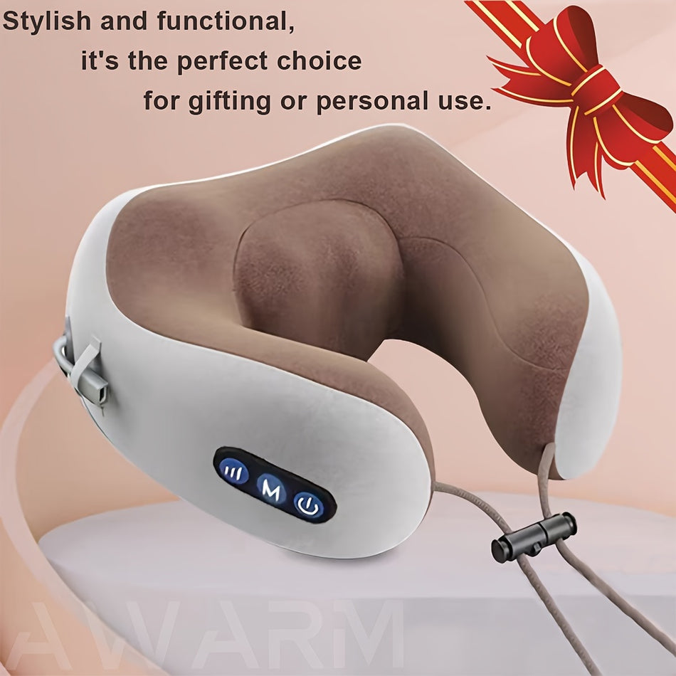 AWARM U-shaped Electric Neck Massager with Heat and Memory Sponge - Cyprus