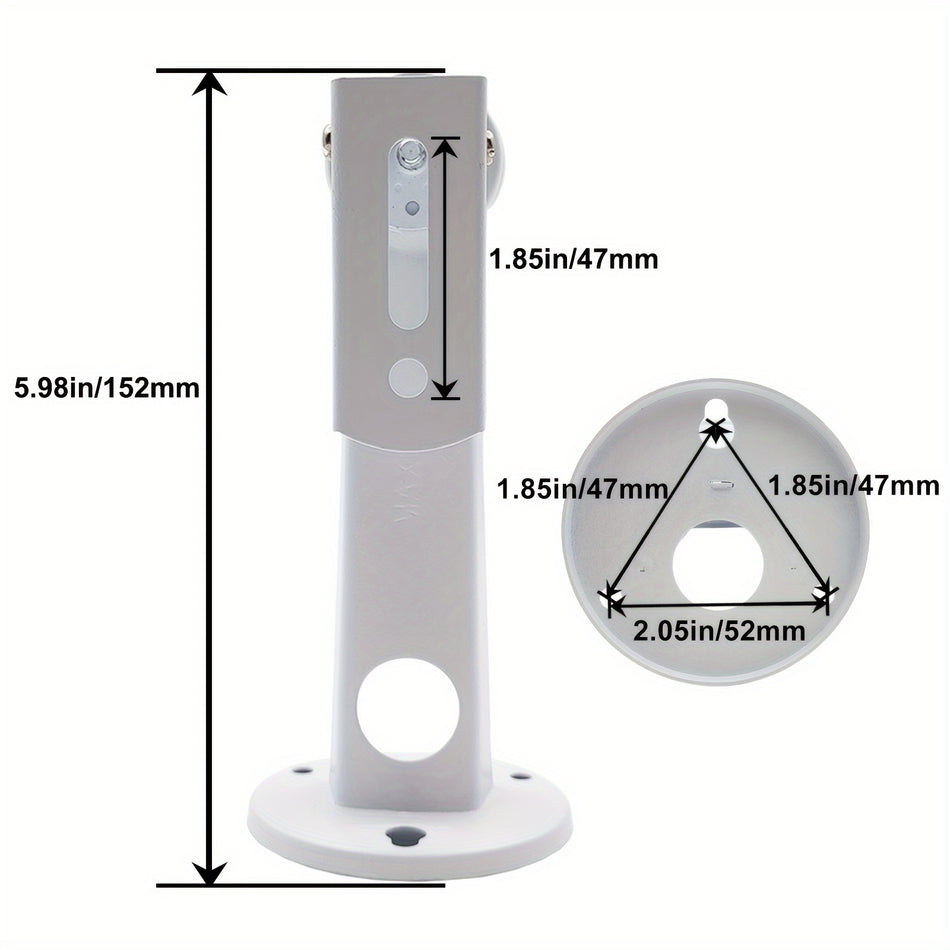 Versatile White Wall Mount Bracket - 360° Rotation, Holds Up To 4.99 KG, 6-Inch Length - Cyprus