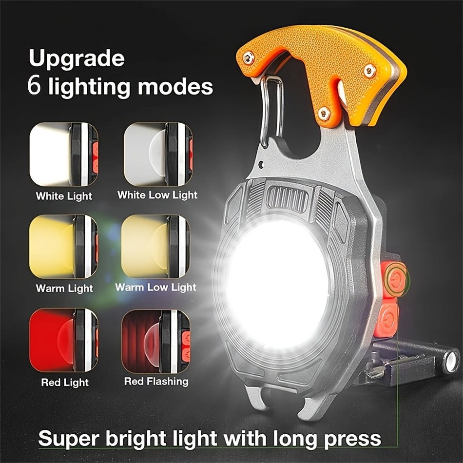 Ultra-light Mini LED Keychain Light with USB Charging - Cyprus