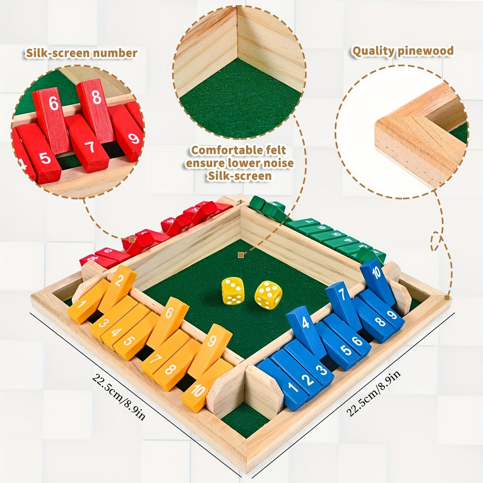 Deluxe Classic Wooden Shut the Box Game - Κύπρο