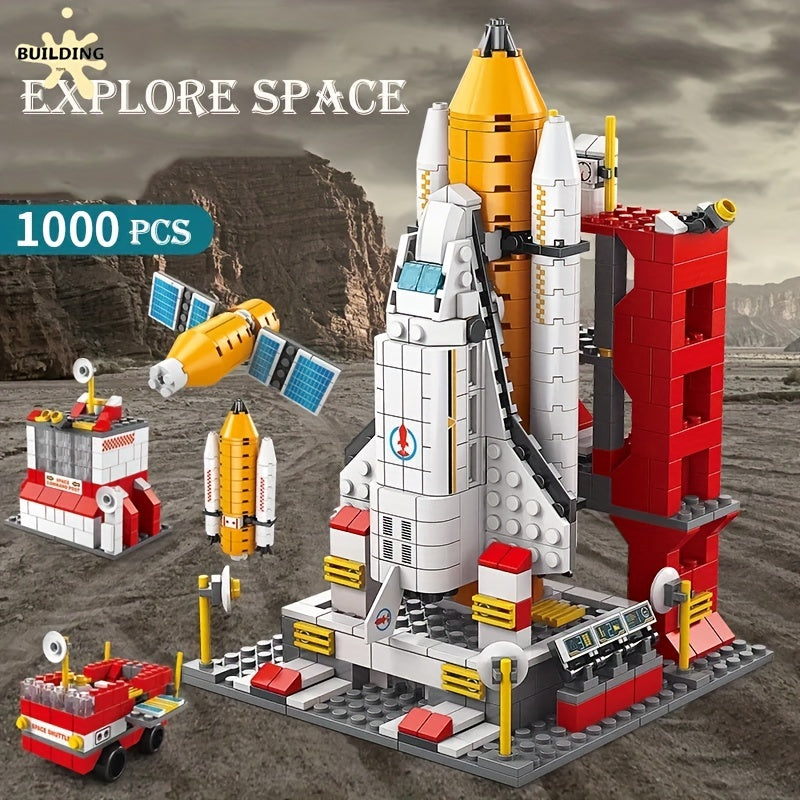 Spacecraft Building Blocks Set - 1000pcs Rocket Launch Centre Toy for Kids - Cyprus