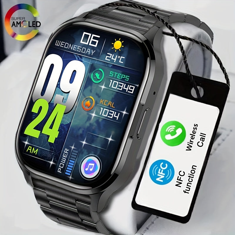 GEJIAN Full Touch Screen Smartwatch - Wireless Calls, Sports Modes, Pedometer Tracker - Cyprus