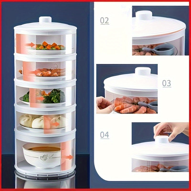 Stackable Clear Plastic Food Storage Containers with Lids for Meal and Leftover Storage