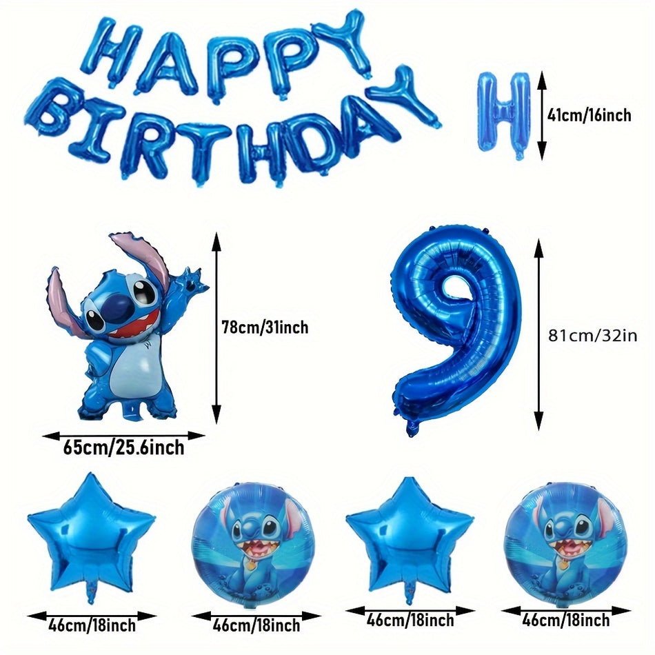 Büyük Stitch Doğum Günü Partisi Balon Seti 🎈 - UME Craft Malzemeleri - Kıbrıs