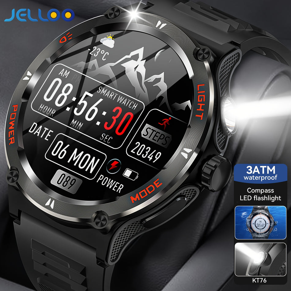 Jelloob Smart Watch Fitness Tracker - 100+ Sports Modes, Touch Screen, Alarm, Remote Control - Cyprus