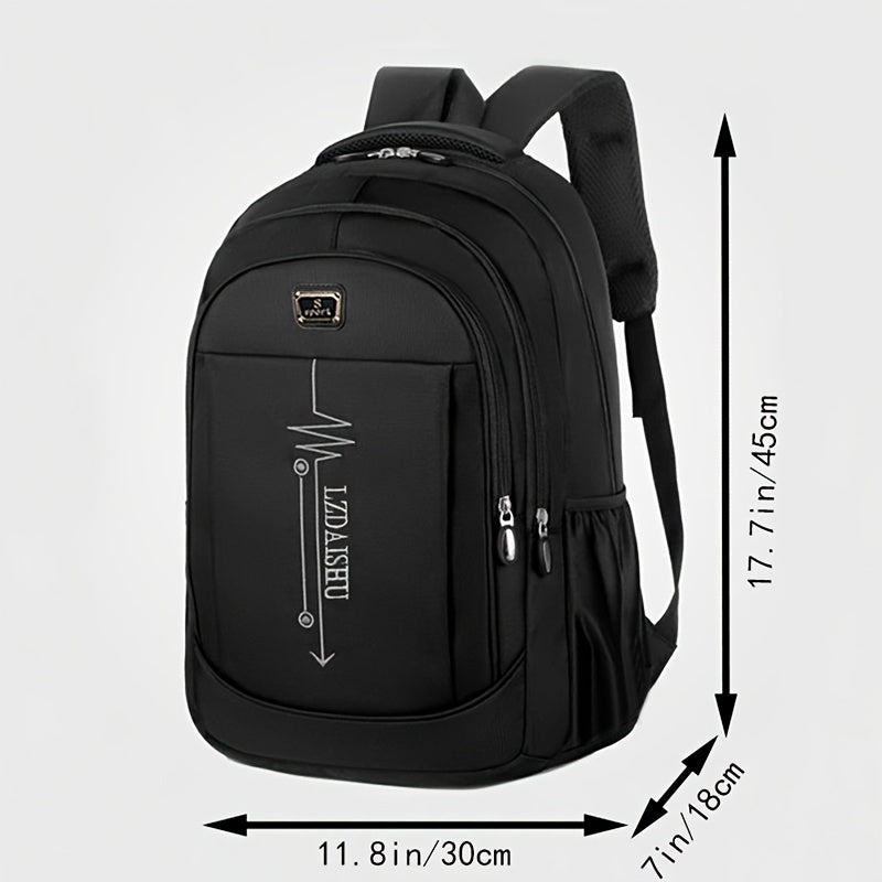 Spring New Backpack - Leisure Business Travel Backpack, Large Capacity Junior High School Bag - Men's Bag | Nylon, Lightweight - Cyprus