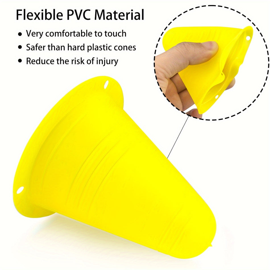 30pcs Colourful PE Sports Cones for Football, Training, and More