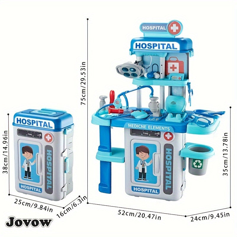 Jovow Children's Doctor Pretend Play Medical Kit Trolley - Cyprus