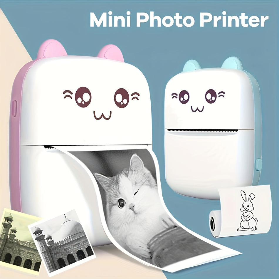 GOTOOGO Portable Mini Photo Printer - Ασύρματος εκτυπωτής θερμικής ετικέτας - USB Recharge, 1 Roll of Thermal Paper - για Android & iOS - Κύπρος - Κύπρος