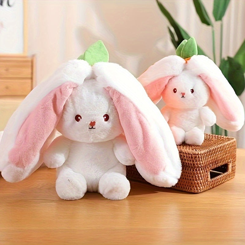 Jouet en peluche de lapin de fraise câlin avec carotte pour pépinières