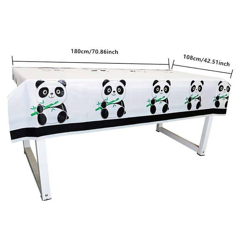🔵 Cute Baby Panda Table Cover - Perfect for Panda Themed Birthday Party Supplies Eid Al-Adha Mubarak - Cyprus