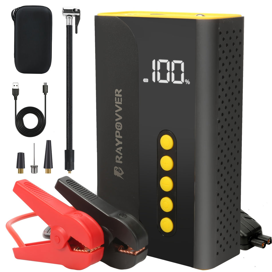 Powerful Portable Jump Starter & Air Compressor - Quick Charge & Safe - Cyprus