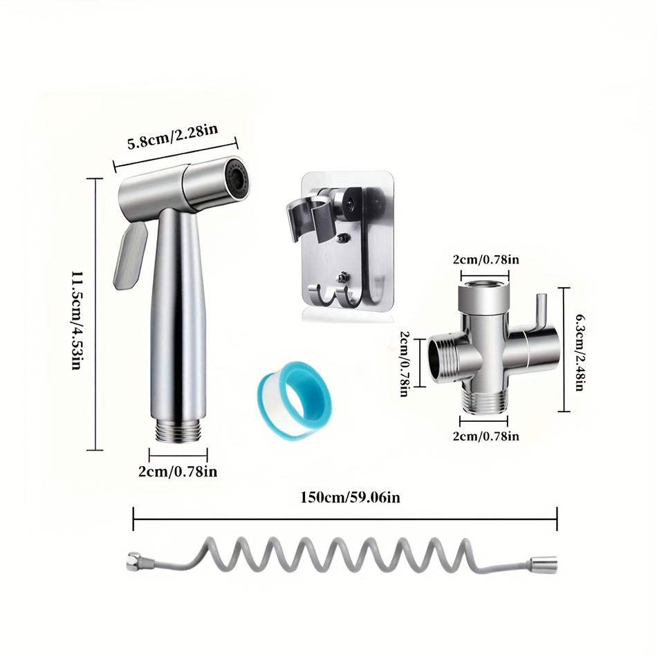 Stainless Steel Bidet Sprayer Set with Handheld Nozzle - Cyprus