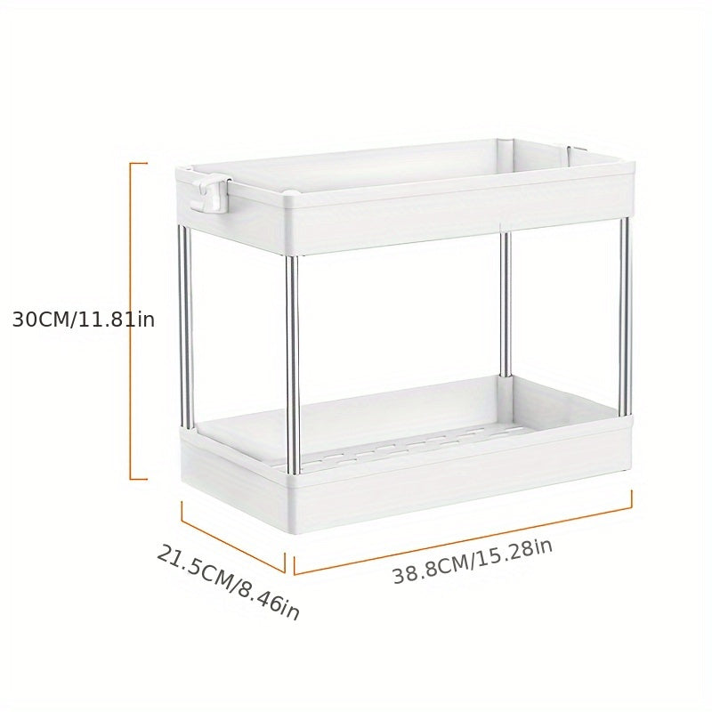 2 -tier unter dem Waschbecken Organisator Set für Küche & Badezimmer - ideal für die Reinigung von Vorräten und Lagerschrank