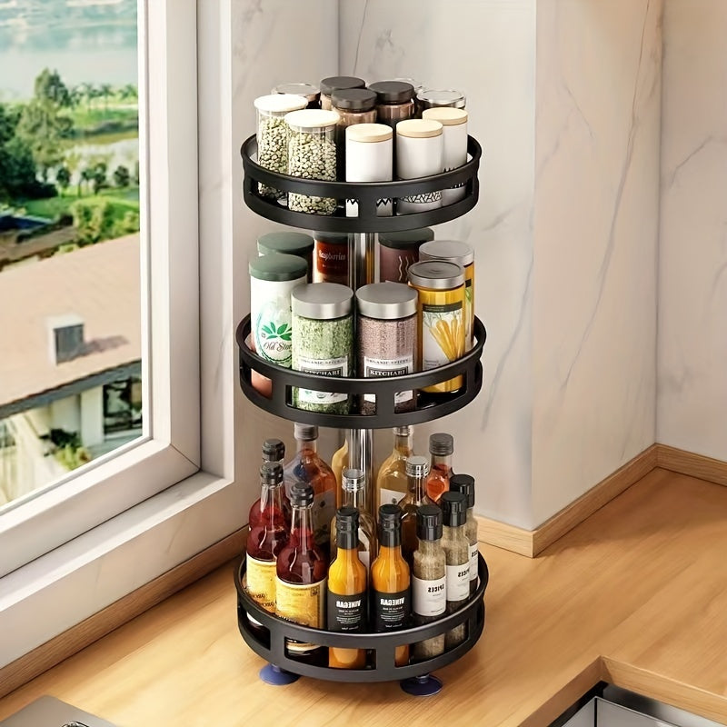 Rotatable Metal Κουζίνα Κουζίνα ράφι - 2/3 Layer Spice Jar Organizer