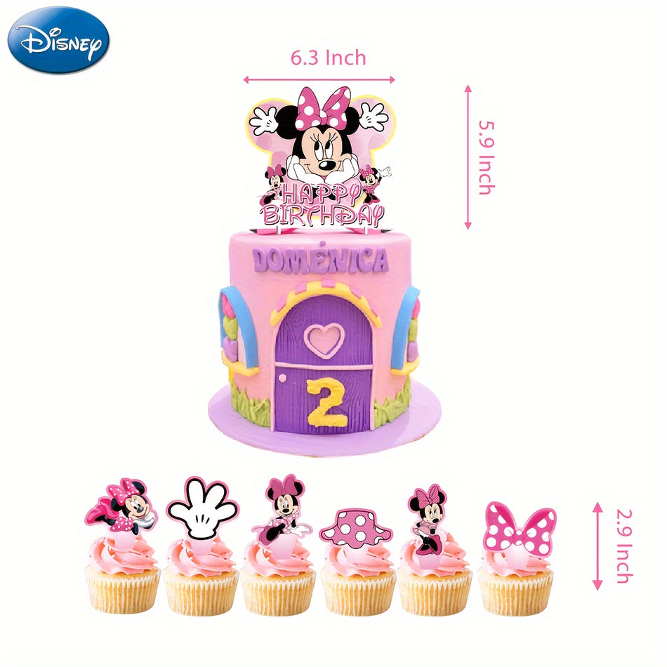 Minnie Mouse 35-Piece Birthday Party Kit - Pink Theme 🎈🎂 - Cyprus