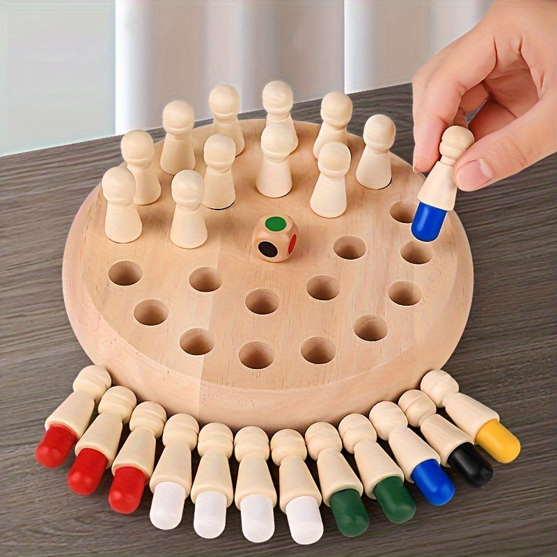 Wooden Memory Match Stick Chess Game - Enhances Memory & Cognitive Skills - Cyprus