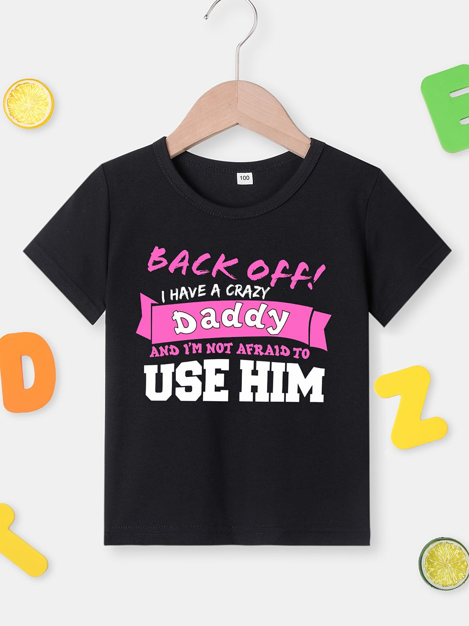 Crazy Daddy Print Crew T -shirt για κορίτσια - Κύπρο