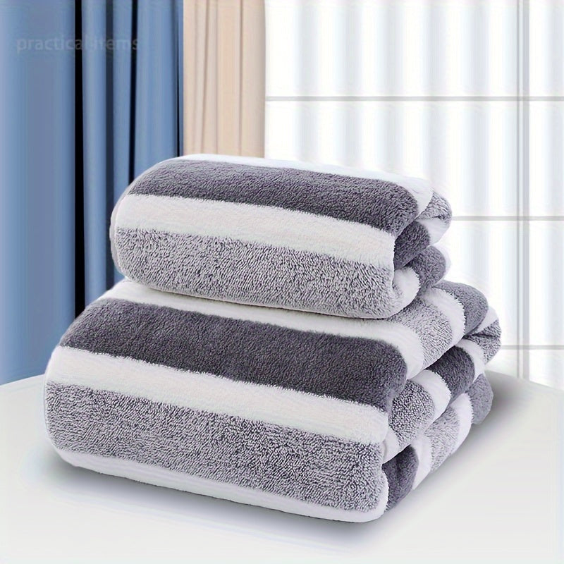 Soft Coral Velvet Face & Bath Towel Set - Multi-Purpose Absorbent Towel for Home, Gym & Pool 🛁