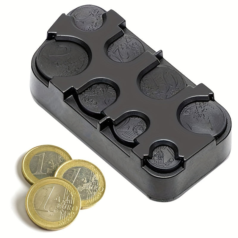 Compact Euro Coin Storage Box with Easy Dispensing Design