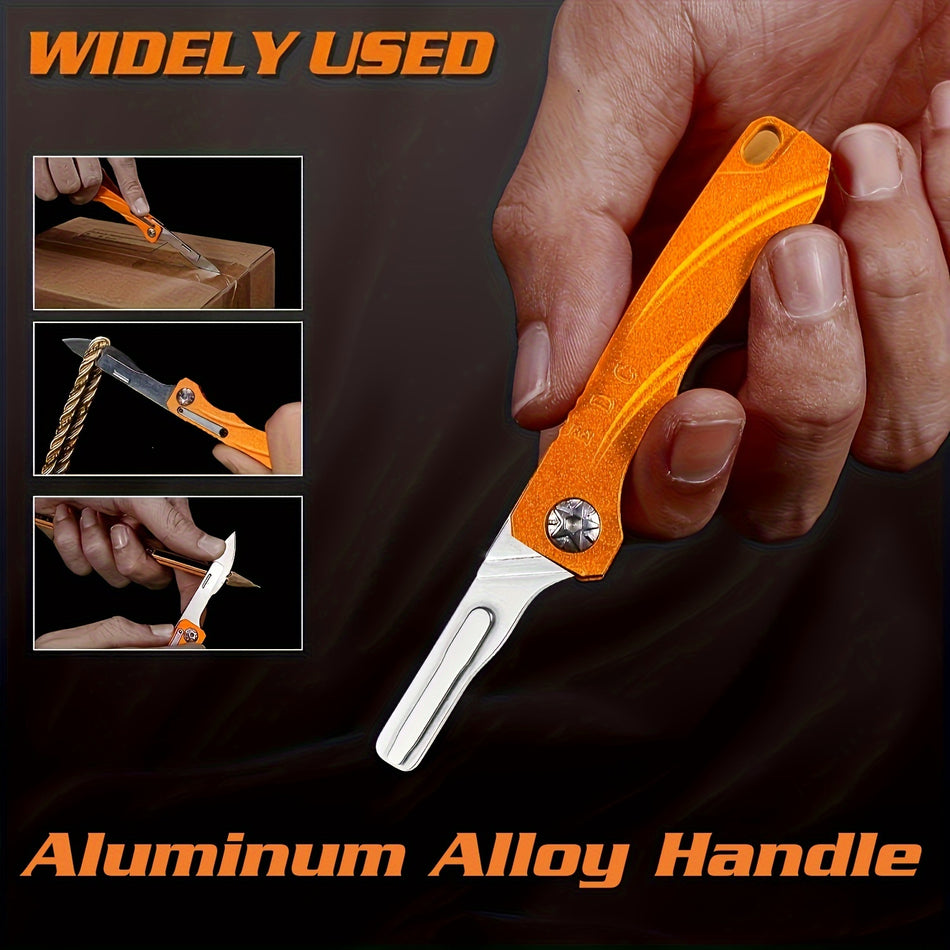 Ultra-Light Aluminum Alloy Folding Scalpel Handle - Keychain EDC Pocket Knife - Cyprus