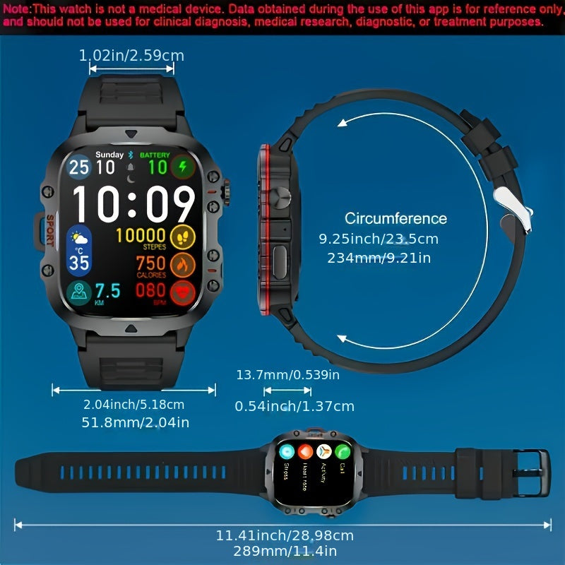 Αθλητισμός Smart Bracelet Watch - 100+ αθλητικές λειτουργίες, Απάντηση/Κλήση, Full Screen Fitness Tracker - Κύπρο