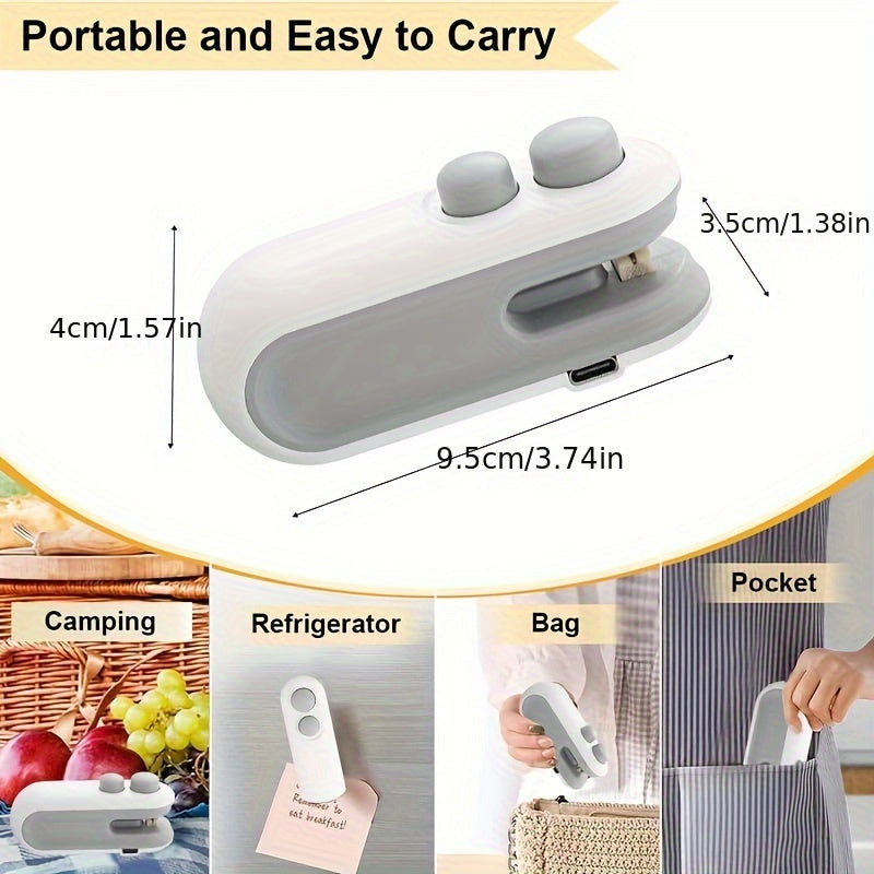 Rechargeable 2-in-1 Portable Mini Snacks Bag Sealer with Cutter - Cyprus