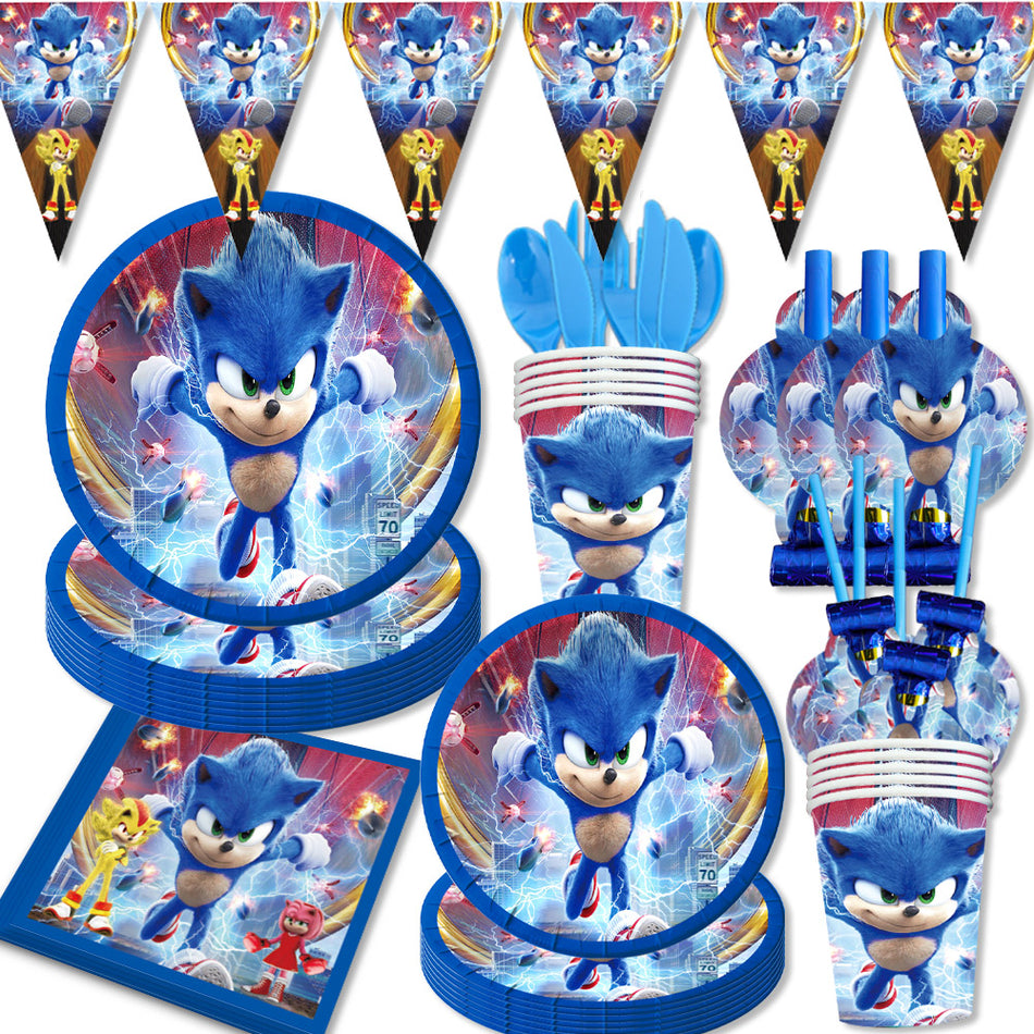 🟢 Sonic Children Birthday Party Decorations and Supplies - Cyprus
