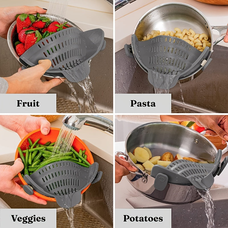 Adjustable Silicone Pot & Pasta Strainer - Effortless Cooking Gadget - Cyprus