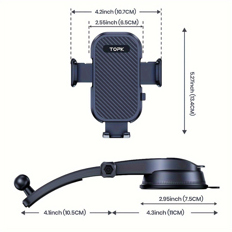Держатель мобильного телефона Topk для автомобильной приборной панели - вождение без рук, сделанное простым - Кипр