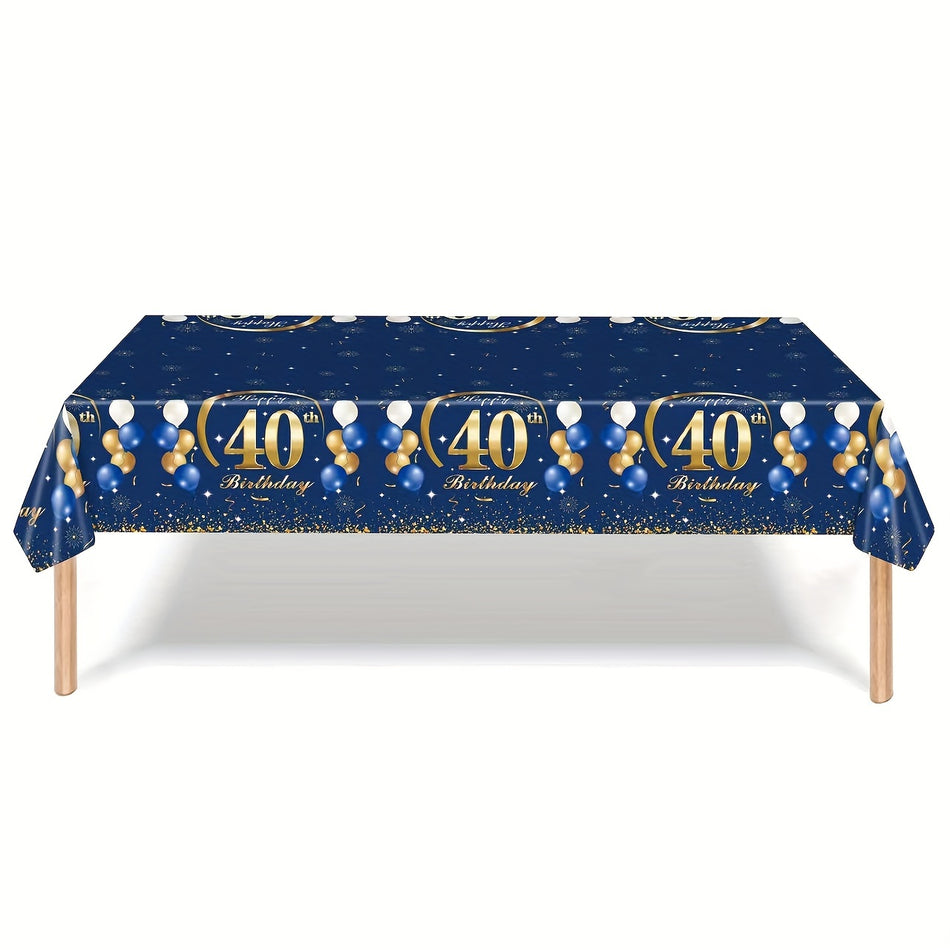 "Sophisticated Soiree" 40th Birthday Party Supplies Set - Navy Blue & Gold Theme - Cyprus