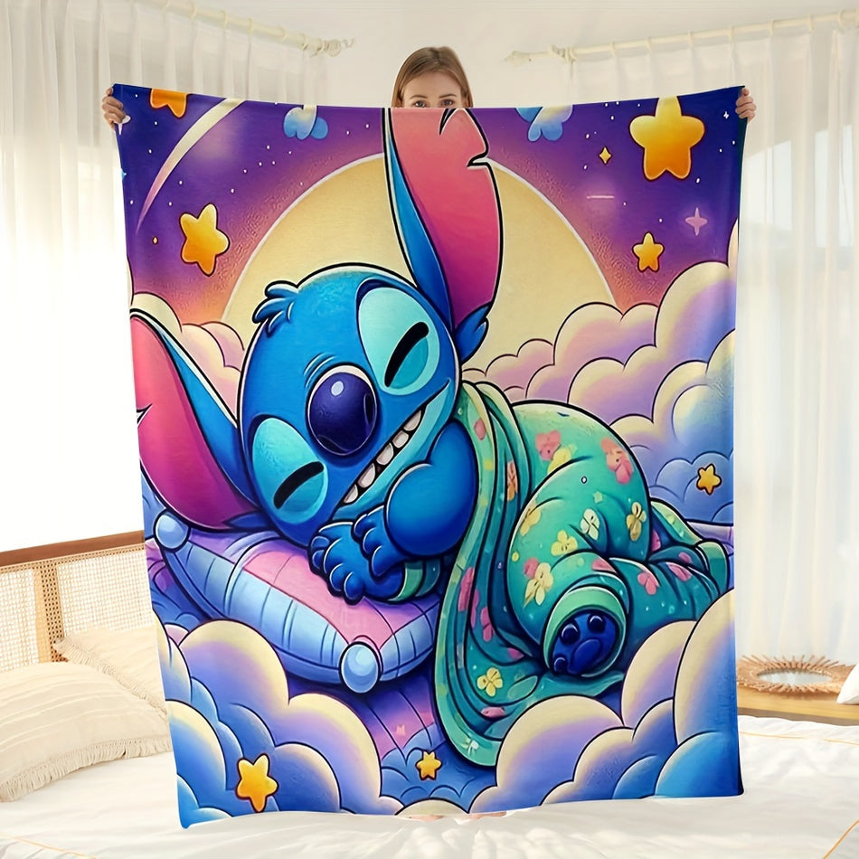 Stitch Cute Cartoon Blanket - Cozy Throw for Home and Travel 🌟