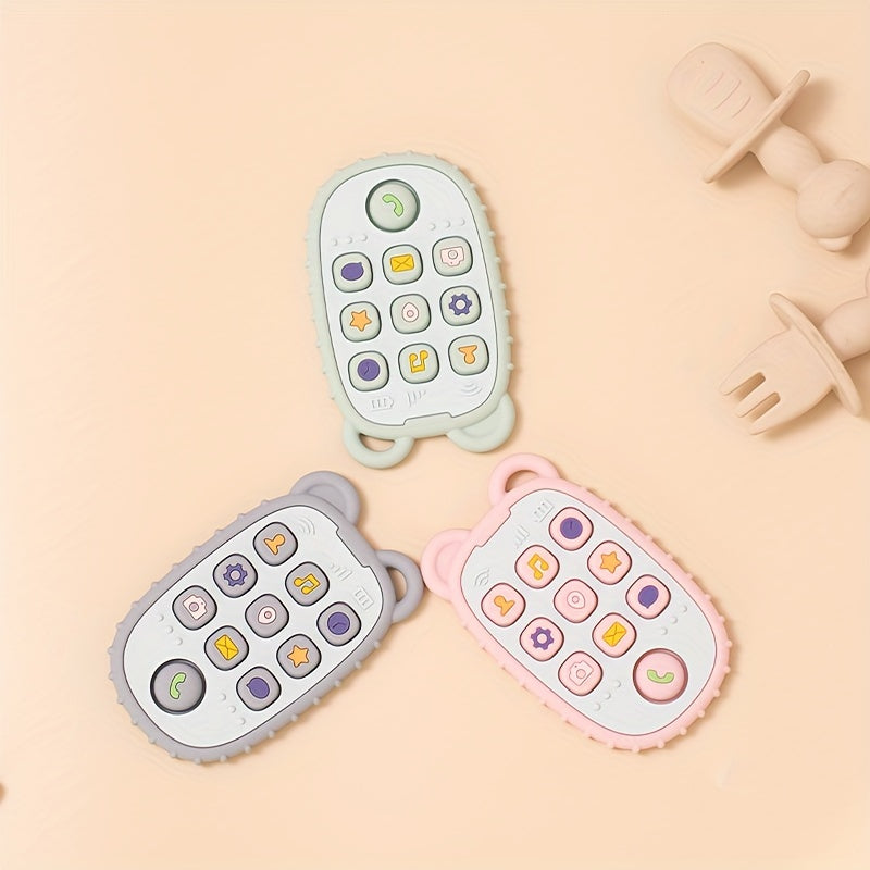 Μαλακό σιλικόνη χωρίς BPA Montessori Phone Teether 🌟 Υπέροχο δώρο των Χριστουγέννων Απόκριες