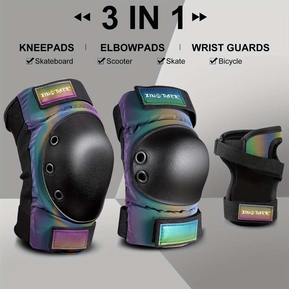 XINGDART 6-Piece Protective Gear Set for Adults – Knee Pads, Elbow Pads, and Wrist Guards