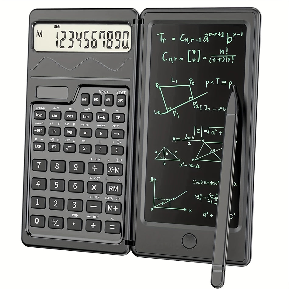 Foldable 10-Digit LCD Scientific Calculator - Solar/Battery Dual Power Supply - For Teachers, Engineers, - Cyprus