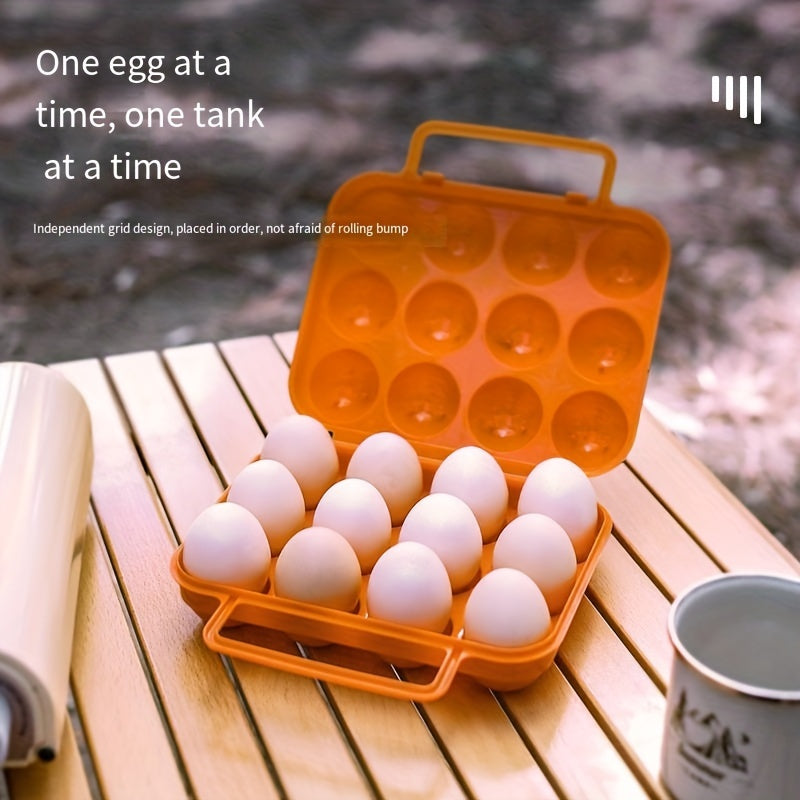 12-Egg Portable Camping Storage Case – Durable PP Kitchen Accessory