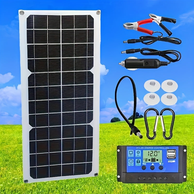 Flexible Solar Panel Charger - 30W/60W Dual USB for Outdoor Use