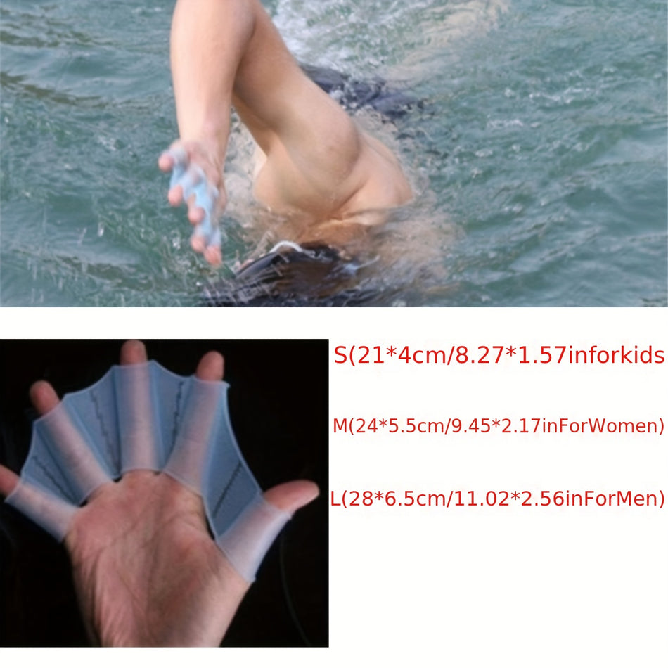 Cyprus Webbed Silicone Swimming Fins & Gloves Set