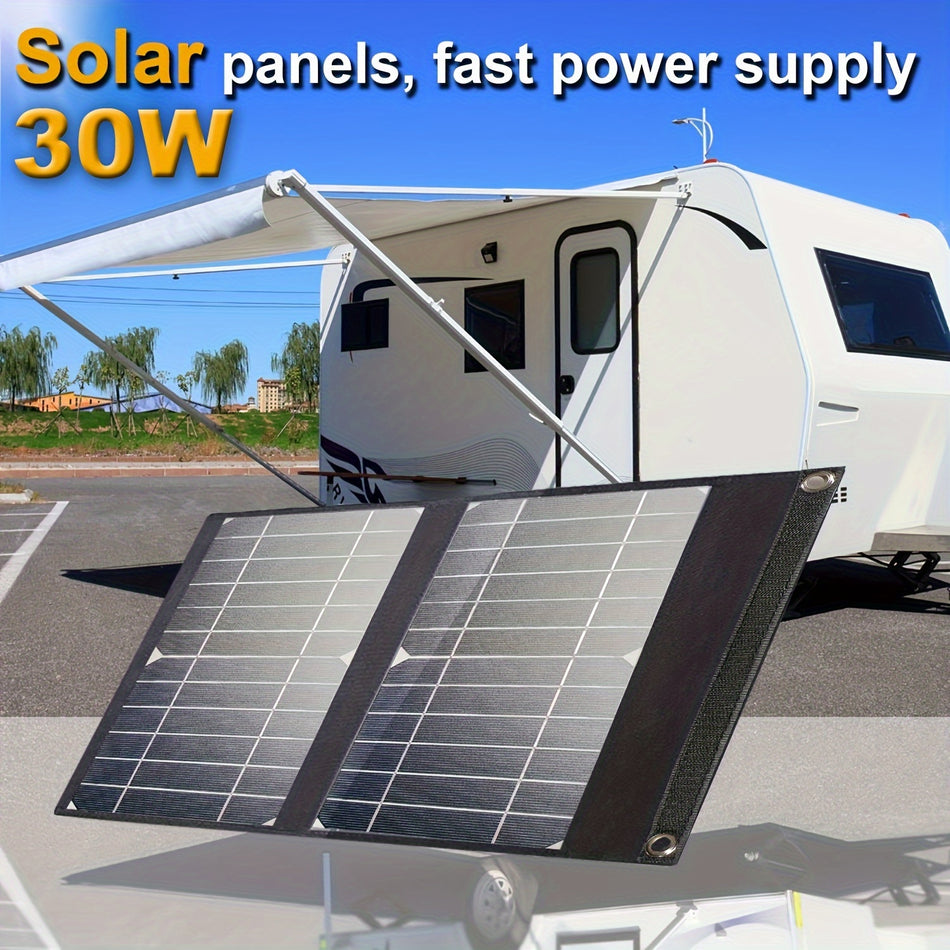 Portable Solar Panels with USB Ports & DC Output - Fast Charging for Camping Van RV Trip - Cyprus