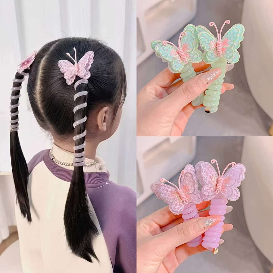 Butterfly Telephone Wire Hair Tie Set - Cyprus