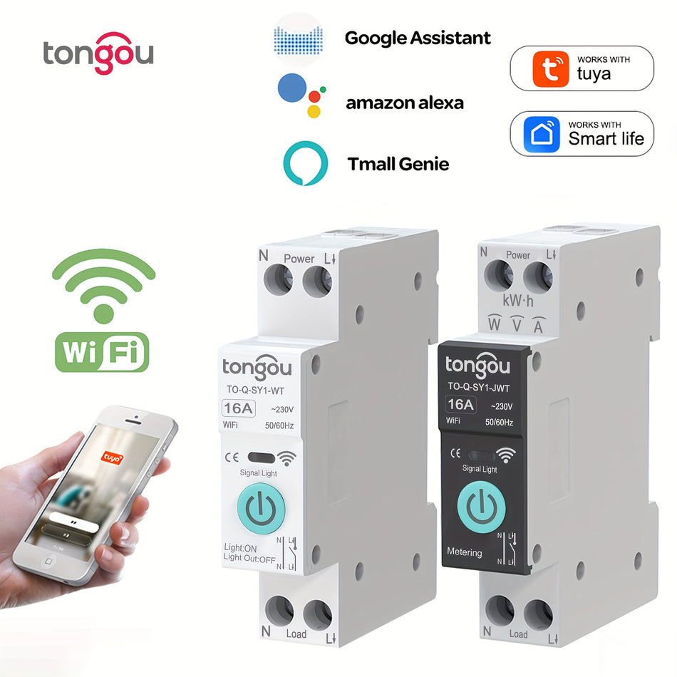 Tuya WiFi Smart Switch Breaker with Remote Control & Timer Function