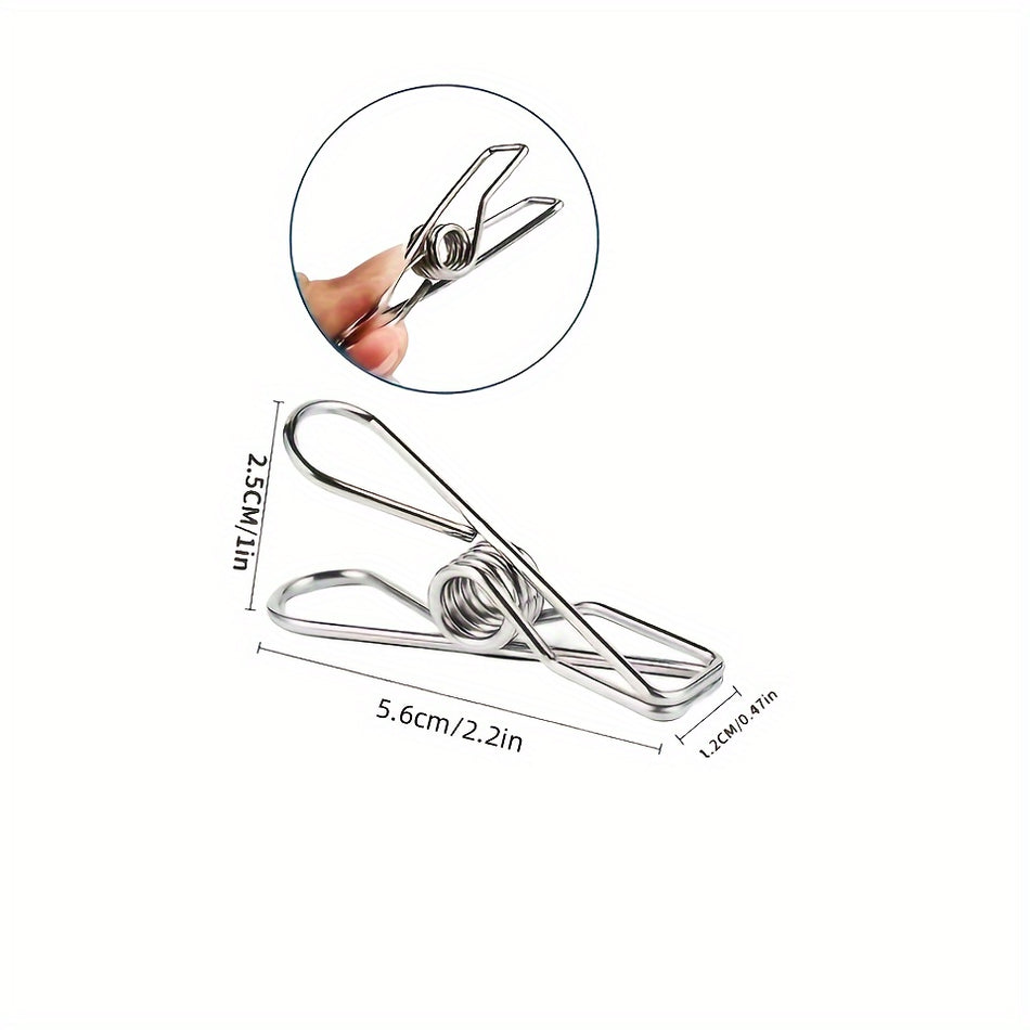 Колышки для одежды из нержавеющей стали из 20 предметов - многоцелевые зажимы для дома и путешествий - Кипр