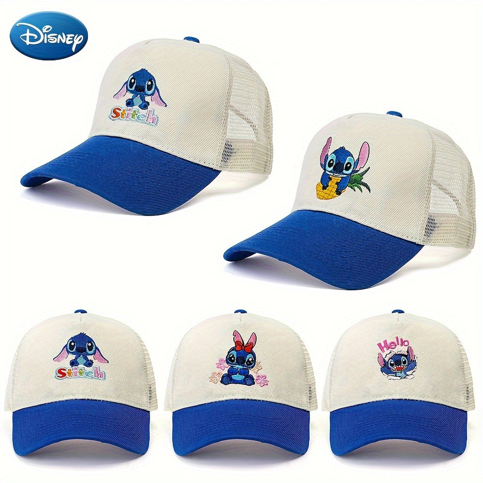 Anime Themed Stitch Embroidered Mesh Baseball Cap - Cyprus