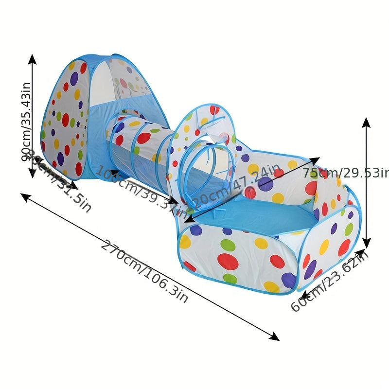 Tünel ile Çocuk Kapalı Top Havuz Çadırı - Bebek Tarama ve Atış Oyunu Park Oyuncak Evi - Kıbrıs