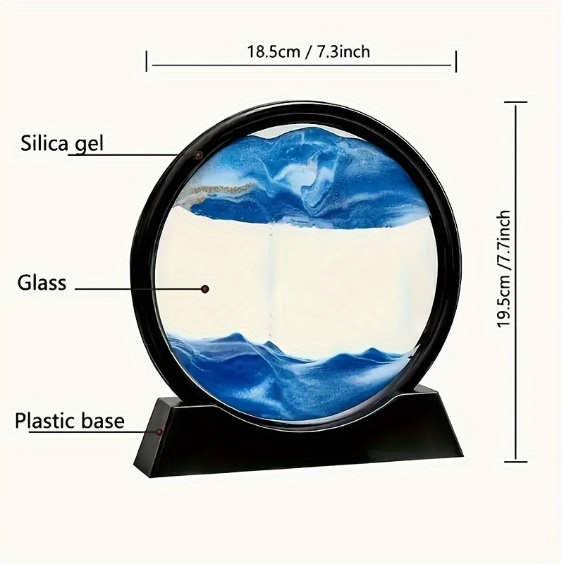 Песчаная скульптура песчаная живопись Перемещение песчаных стекла Стеклянные ремесла 3D песочные песочные часы для дома настольный компьютер