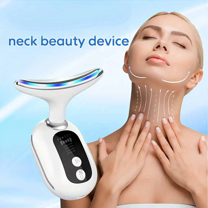 Rejuvenating 3-Colors Face Massage Device, Portable, USB Rechargeable Face And Neck Beauty Device, Gifts For Women, Mother's Day Gift